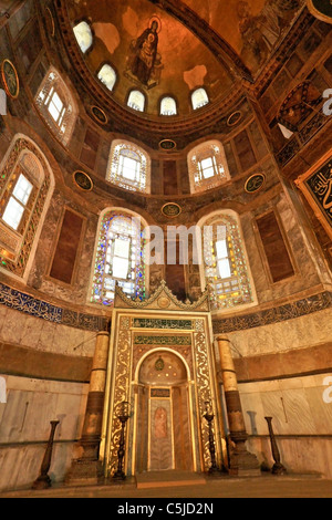Mihrab und Apsis der Hagia Sophia Museum, Istanbul, Türkei Stockfoto