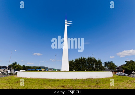 Kunst im öffentlichen Raum Installation am Whiteabbey, Newtownabbey, die maritime Vergangenheit der Region darstellt. Stockfoto