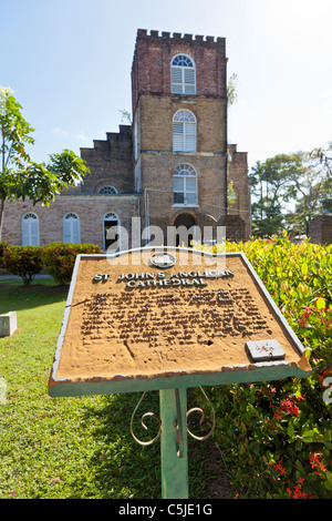 Außenansicht des St. Johns anglikanische Kathedrale, gebaut im Jahre 1812 in Belize City, Belize Stockfoto