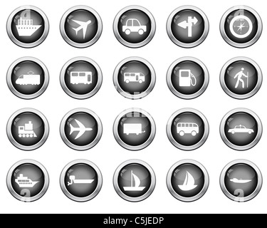 Transport-Set von anderen Vektor Web icons Stockfoto