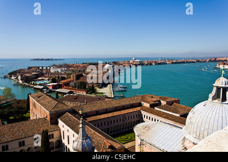 Italien Venedig-06 APR 2011: Venedig Szene vom Glockenturm der Kirche von San Giorgio Maggiore Stockfoto