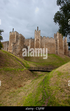 Erdarbeiten Framlingham Castle Stockfoto