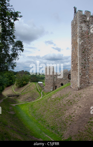 Erdarbeiten Framlingham Castle Stockfoto