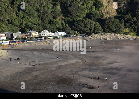 Piha Beach an der Küste von Waitakere, Auckland, Neuseeland Stockfoto