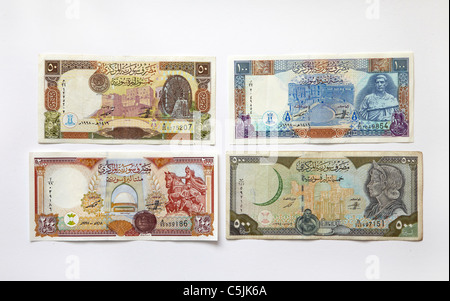 Syrische Pfund-Banknoten Stockfoto