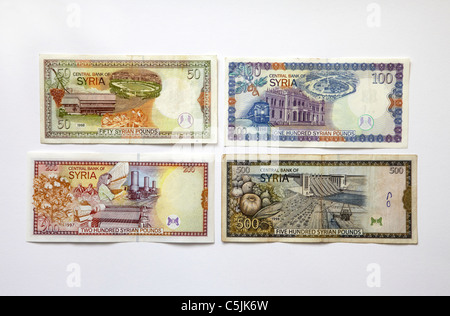 Syrische Pfund-Banknoten Stockfoto