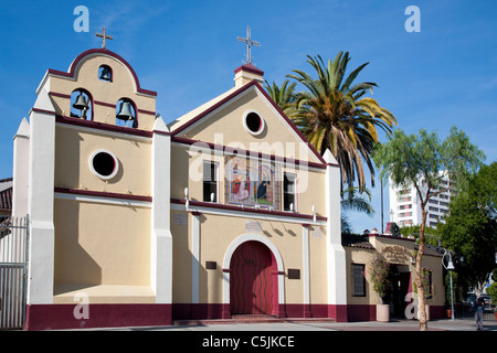 Maria Königin der Engel (Nuestra Señora Reina de Los Angeles), Spanisch kolonialen Altstadt, Los Angeles, Kalifornien, USA Stockfoto