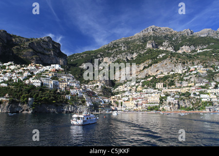 Die kleine Stadt Positano an der Amalfi Küste, Italien Stockfoto