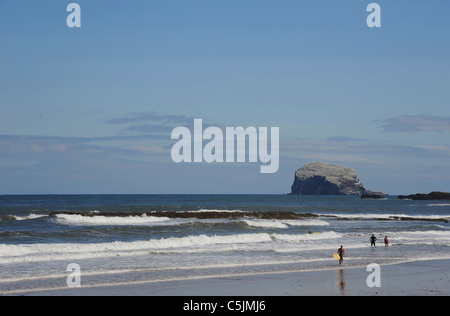 Bass Rock, vor der Küste von North Berwick, East Lothian. Stockfoto