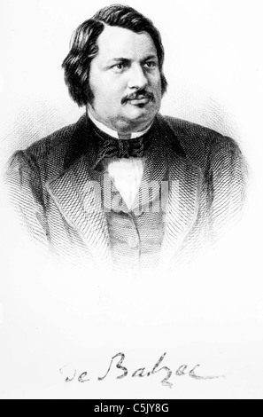 Honoré de Balzac, 1842 Stockfoto