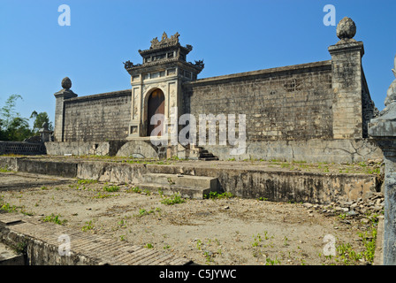 Asien, Vietnam, Hue. Königsgrab von Dong Khanh. 1993 zum UNESCO-Weltkulturerbe ernannt, ist Hue für seine komplexe geehrt. Stockfoto