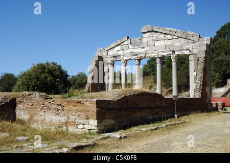 Albanien. Ruinen von Apollonia. Bouleuterion. 2. Jahrhundert. Fier Region. Stockfoto