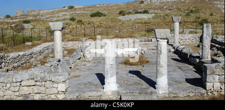 Albanien. Byllis. Von der thrakische im 4. Jh. v. Chr. gegründet Frühen christlichen Basilika C. 4. und 5. Jahrhundert. Stockfoto