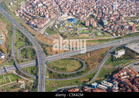 Kreuzung, asiatische Seite, Antenne, Istanbul - Europäische Kulturhauptstadt 2010 - Türkei Stockfoto