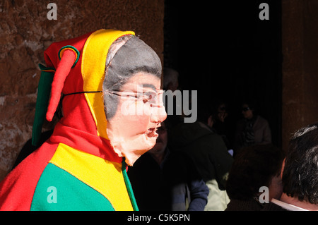 Karneval "Botarga - Motley LA CANDELARIA" in RETIENDAS. Guadalajara. Kastilien-La Mancha.SPAIN Stockfoto