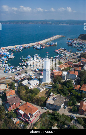 Rumelifeneri Leuchtturm, Antenne, schwarzen Meerseite des Bosporus, Istanbul, Türkei Stockfoto