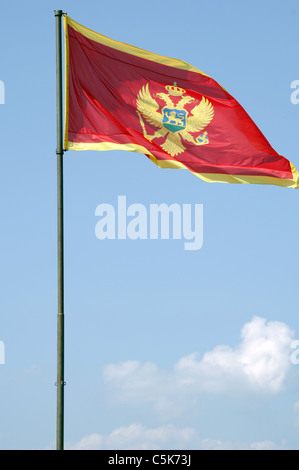 Flagge von Montenegro. Stockfoto