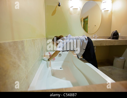 Arbeitnehmer-Zug nach Jobs in Las Vegas Hotels Stockfoto