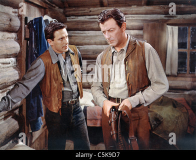 Sattel der Wind Jahr: 1958 USA Regie: Robert Parrish John Cassavetes, Robert Taylor Stockfoto