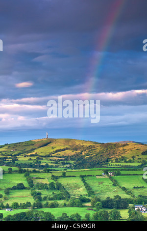 Landschaft von Cheshire im Sommer in der Dämmerung Stockfoto