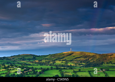 Landschaft von Cheshire im Sommer in der Dämmerung Stockfoto