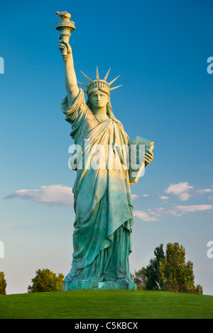 Replik der Statue of Liberty in Heimatstadt seiner Schöpfer Frédéric-Auguste Bartholdi, Colmar Elsass Haut-Rhin-Frankreich Stockfoto