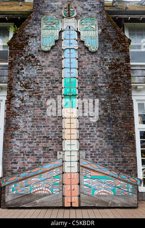 Regenmesser am Lake Quinault Lodge Olympic Nationalpark Washington USA Stockfoto