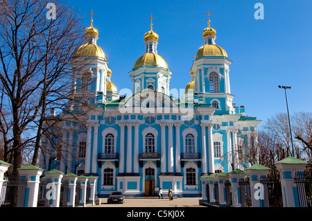 St. Nikolaus-Kathedrale, Sankt Petersburg, Russland Stockfoto