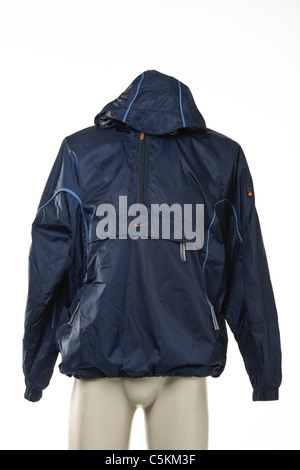 Nike Sportswear Herren Overhead Regen Jacke Regenjacke in blauen Nylon aus den 1990er Jahren. Stockfoto