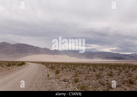 Die Eureka Dünen, Death Valley, CA Sand wehen Stockfoto