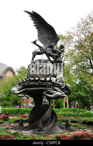 Frieden-Brunnen, Kinder Skulpturengarten, Cathedral Church of Saint John the Divine, Manhattan, New York Stockfoto