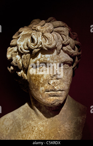 Antinoos oder Antinoos Kaiser Hadrian Hadrians 2. Jahrhundert n. Chr. Roman Perge Perga Türkei Stockfoto