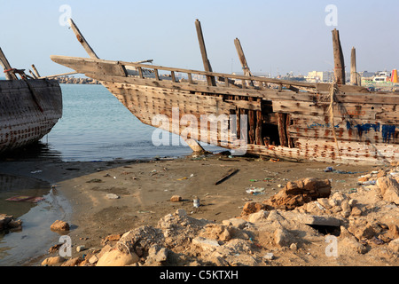 Traditionellen persischen Golf (Bandari) Schiffe, Bushehr, Provinz Buschehr, Iran Stockfoto