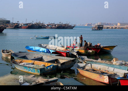 Traditionellen persischen Golf (Bandari) Schiffe, Bushehr, Provinz Buschehr, Iran Stockfoto