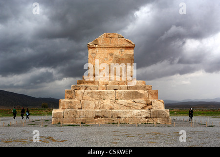 Grabmal von Kyros der große (6. Jh. v. Chr.), UNESCO-Weltkulturerbe, Pasargadae, Provinz Fars, Iran Stockfoto