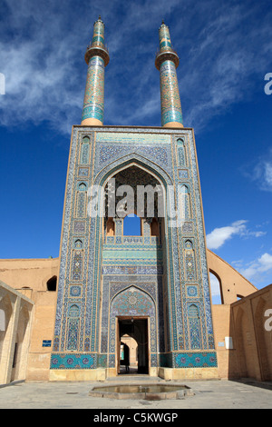 Freitags-Moschee (14. Jahrhundert), Yazd, Iran Stockfoto