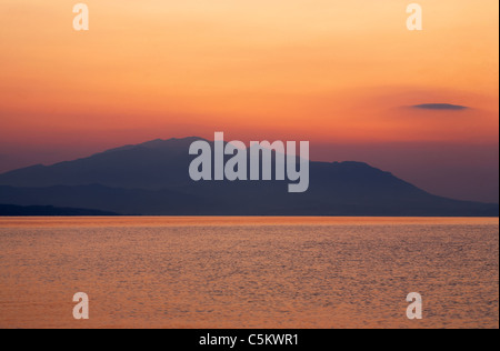 Nea Vrasna, Griechenland, Juli, Sommer, in den frühen Morgenstunden. Stockfoto