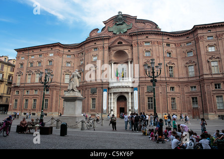 Carignano Palast (17. Jahrhundert), Turin, Piemont, Italien Stockfoto