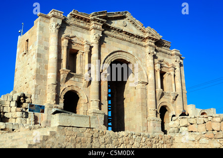 Der Bogen des Hadrian, antike Gerasa, UNESCO World Heritage site, Jerash, Jordan Stockfoto