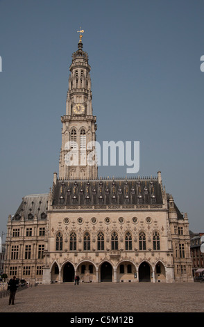 16. Jahrhundert, Arras Place des Héros Town Hall Tower, Frankreich Stockfoto