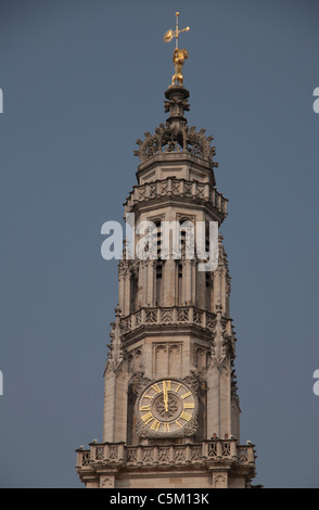 16. Jahrhundert, Arras Place des Héros Town Hall Tower, Frankreich Stockfoto