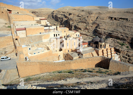 Griechische orthodoxe Kloster St. Saba, Mar Saba, Israel Stockfoto