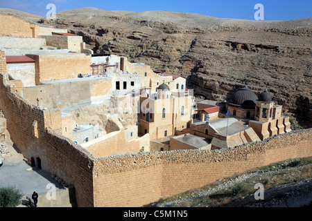 Griechische orthodoxe Kloster St. Saba, Mar Saba, Israel Stockfoto