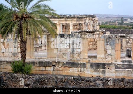 Ruine der Synagoge (4. – 5. Jahrhundert), Kapernaum, Israel Stockfoto