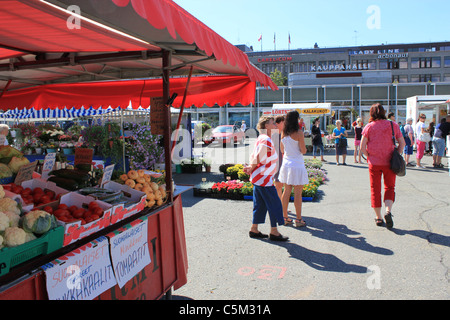 Marktplatz in Joensuu, Ostfinnland Stockfoto