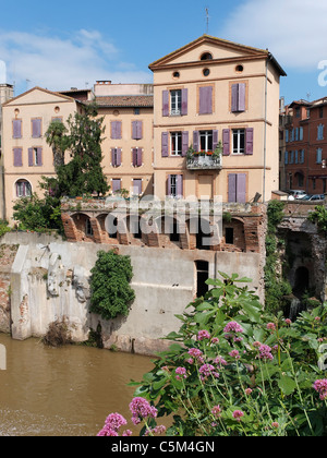 Fluss Agout in Castres. Stockfoto