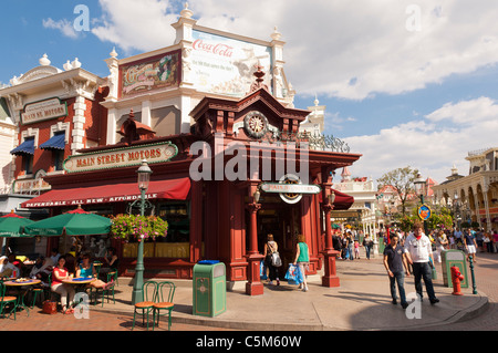 Main Street-Motoren in der Main Street USA im Disneyland Paris in Frankreich Stockfoto