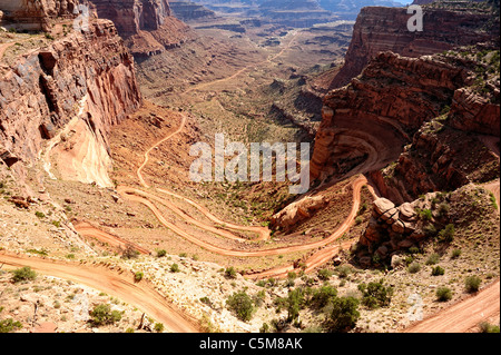 Shafer Canyon Overlook, Canyonlands National Park, Inseln im Himmel, Moab, Utah, USA Stockfoto