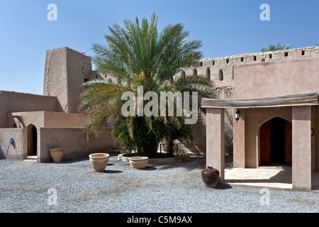 Das Nizwa Fort in Nizwa, Sultanat von Oman. Stockfoto