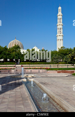 Architektur der großen Moschee in Maskat, Oman. Stockfoto